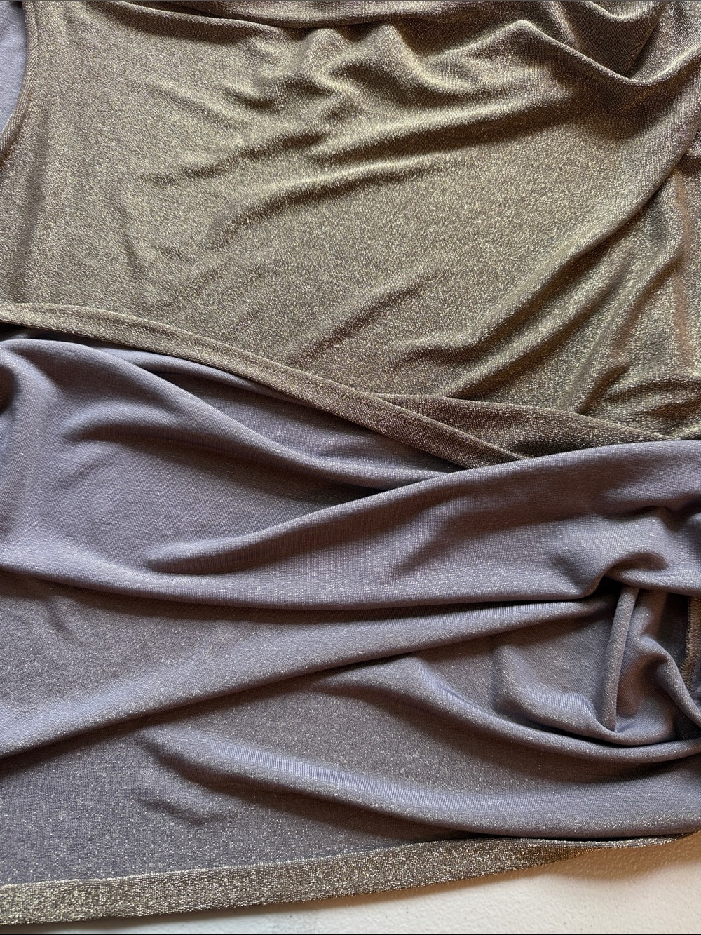 Worthington Metallic Bronze Cowl Neck Sleeveless Top nylon spandex blend size 2X - Picture 11 of 11